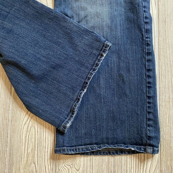 Helix N56 Loose Straight Jeans Mens 34x30 Med Wash Stretch Distressed - Picture 3 of 9